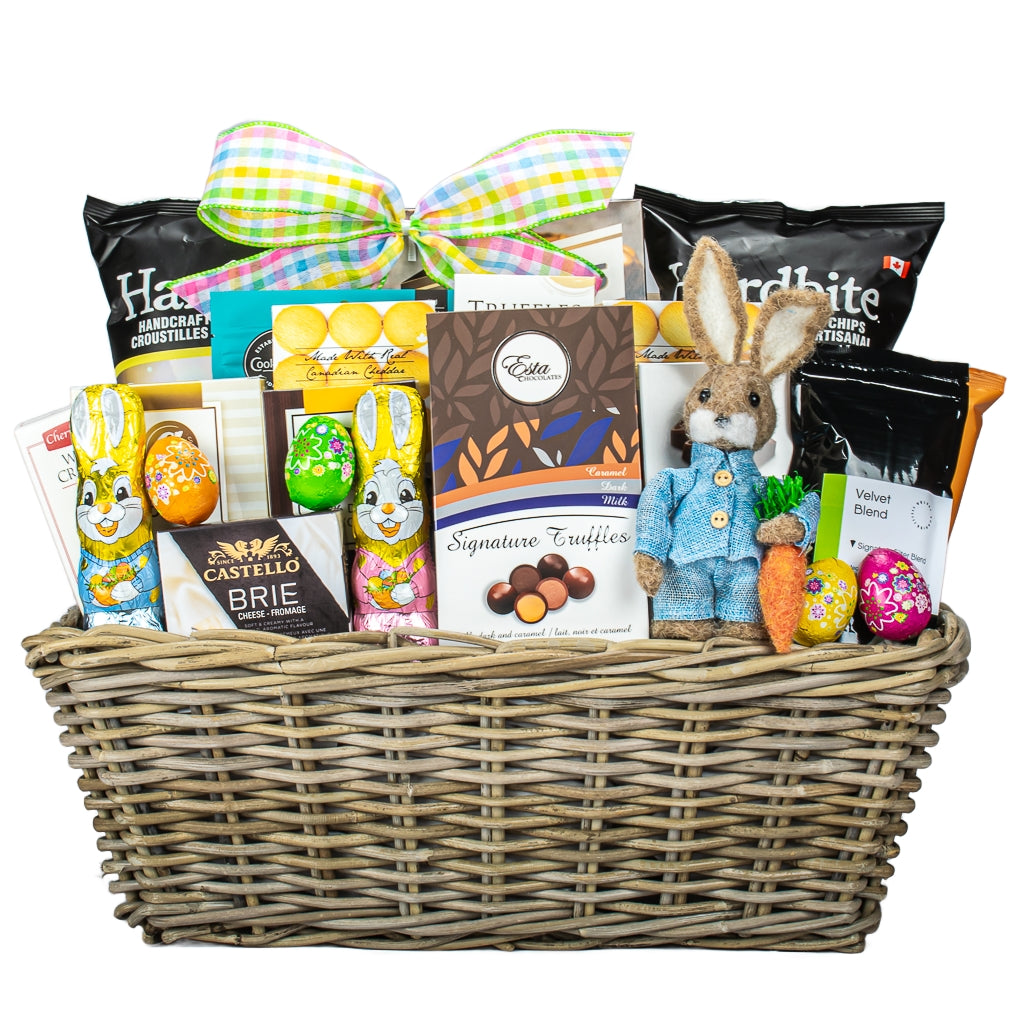 Premium Easter Bunny Basket And Chocolate