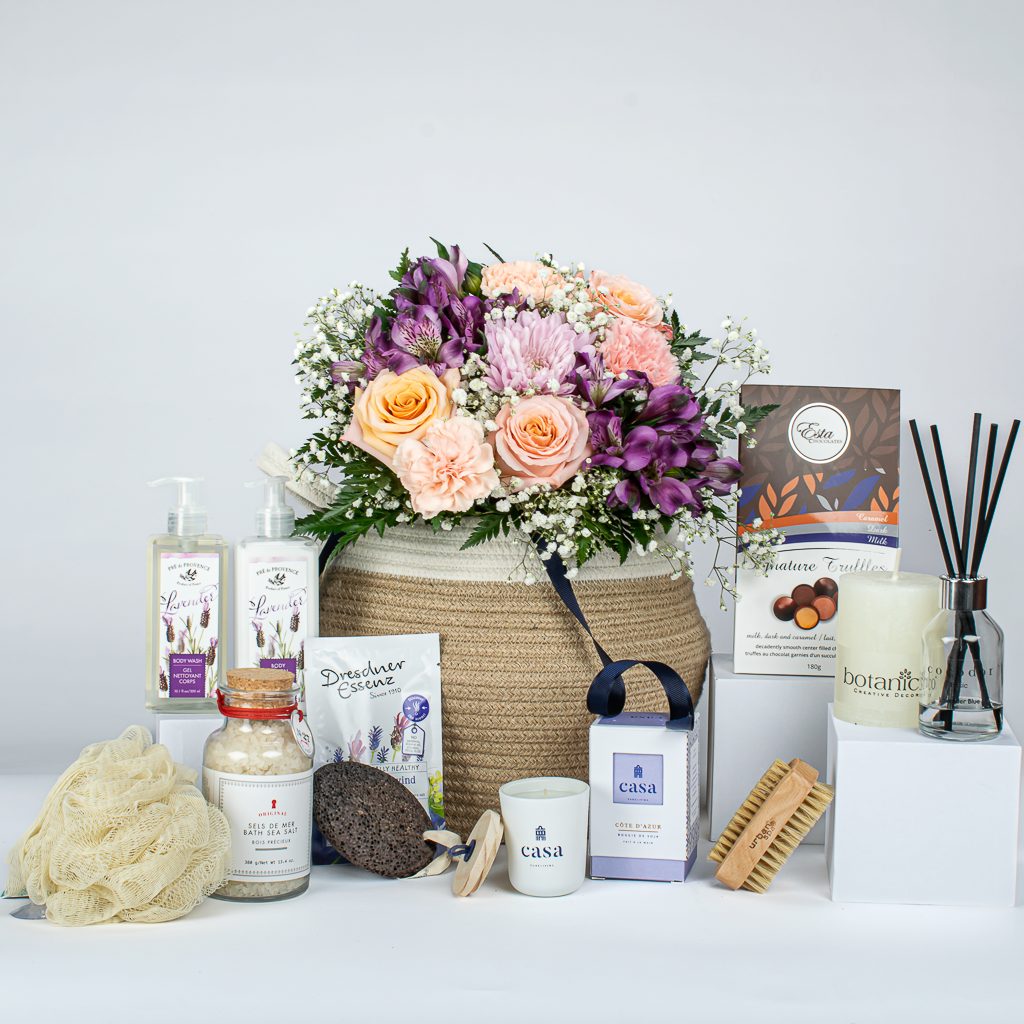 Relaxing Spa Products With Flowers