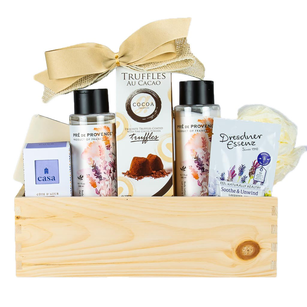 Mother's Day Gift Box Crate Filled WIth Items to Pamper Mom!