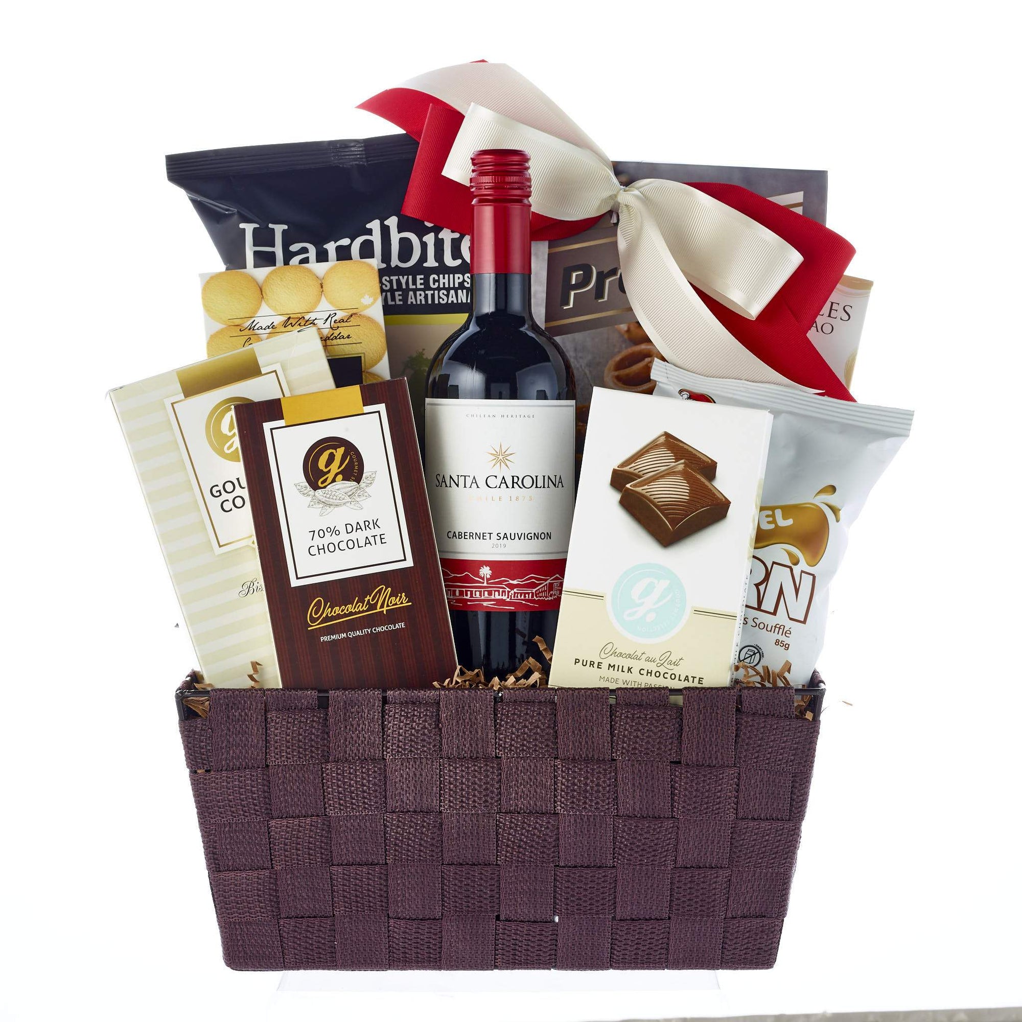 Wine gift basket for dad