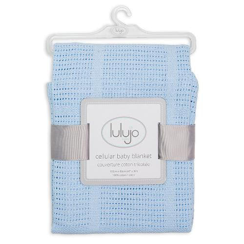 Lulujo Baby Blanket Cellular Knit Cotton