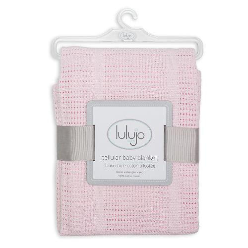 Knit Cellular Lulujo Baby Blanket