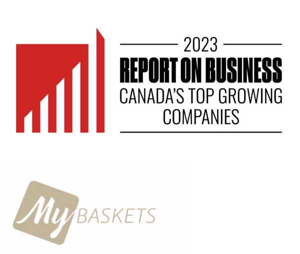 My Baskets 3 rd year in a row Top Growing Company in Canada by Globe MY BASKETS