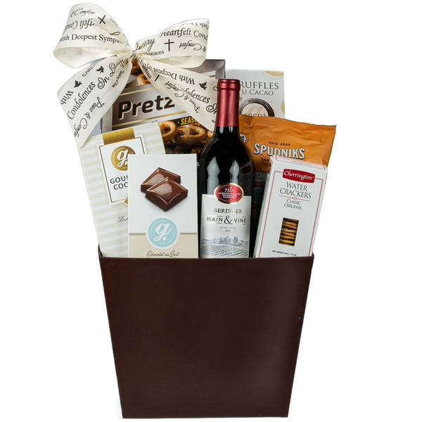 Sympathy Wine Baskets Delivery MY BASKETS