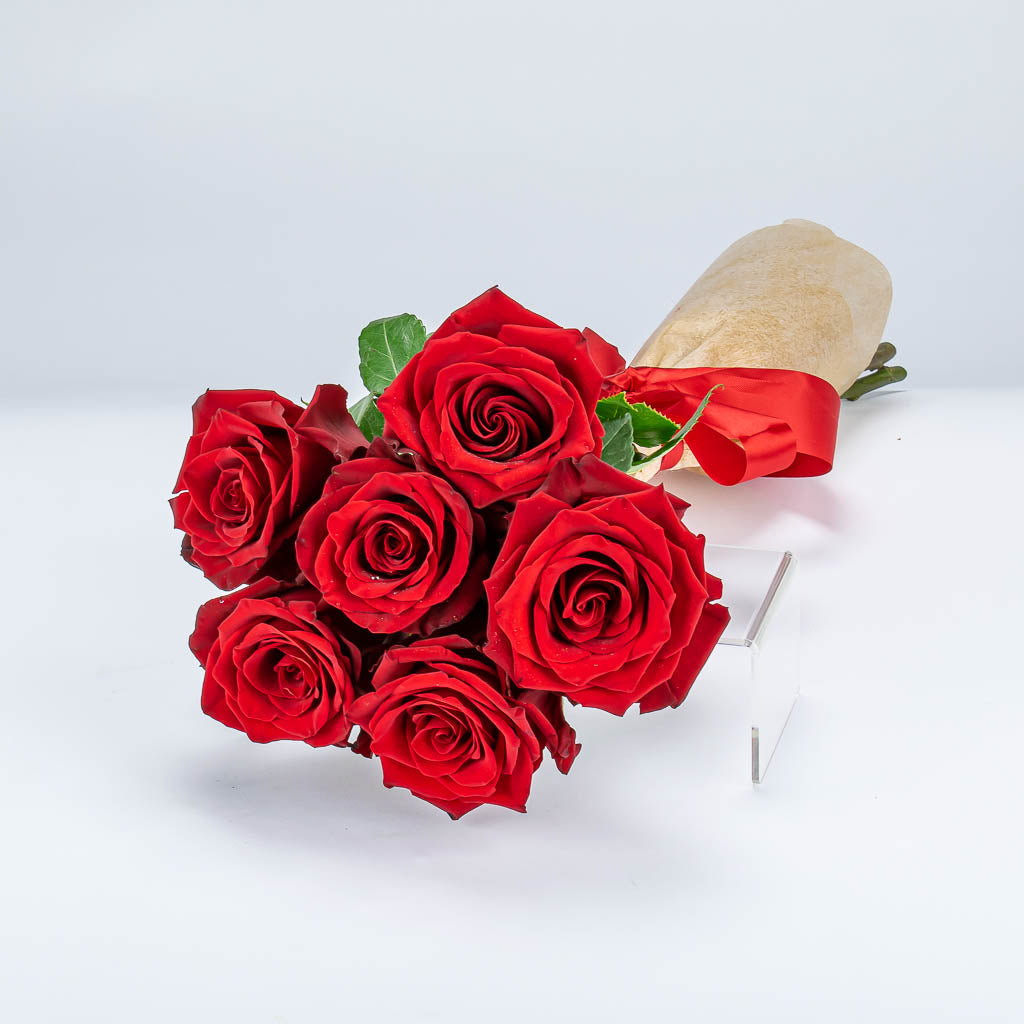 6 Stunning Red Roses