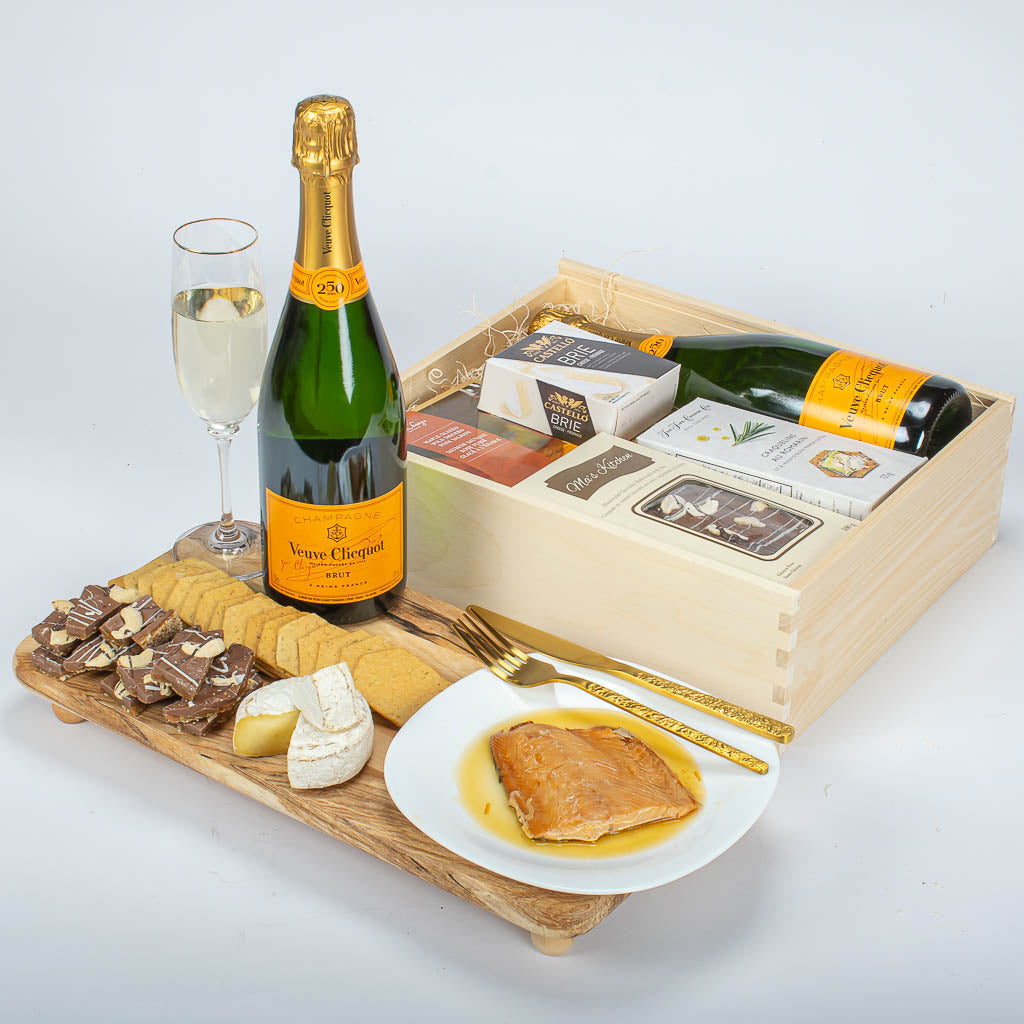 Veuve Cliquot Champagne Wooden Gift