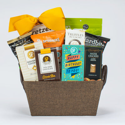 Birthday Gift Basket With Chocolate And Cookies