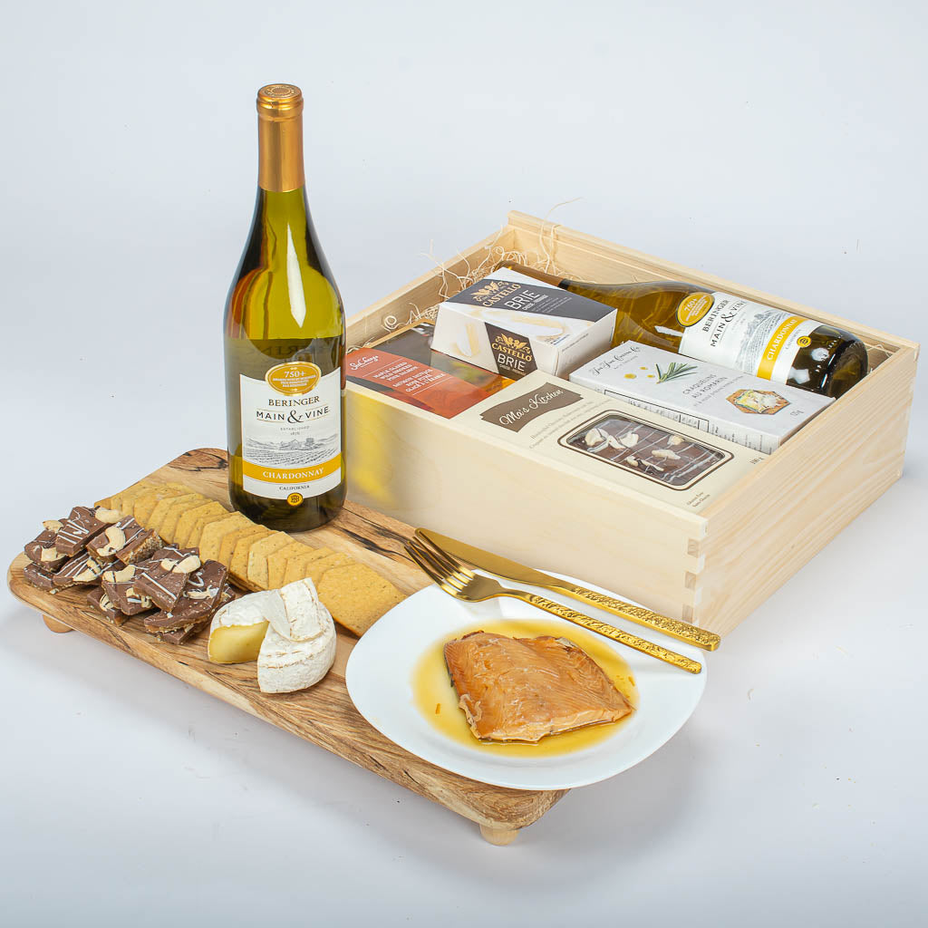 Chardonnay Wine Woden Gift Box