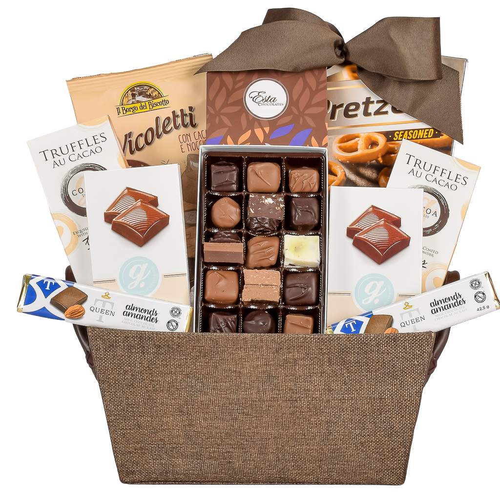 Gift Basket With Assorted Chocolate And Goodies