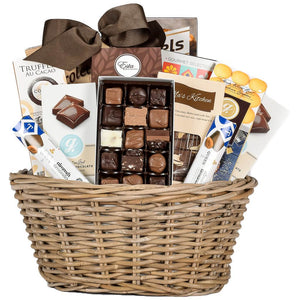 Chocolate Truffles Box With Shortbread cookies, Pretzels, and Milk Chocolate Nut Bar