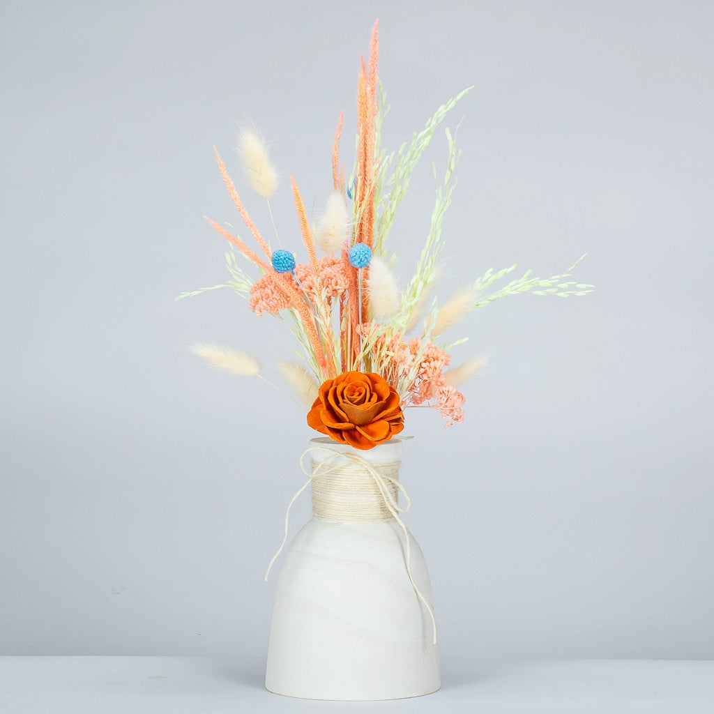 Easter Dryed Arrangement Orange And Blue