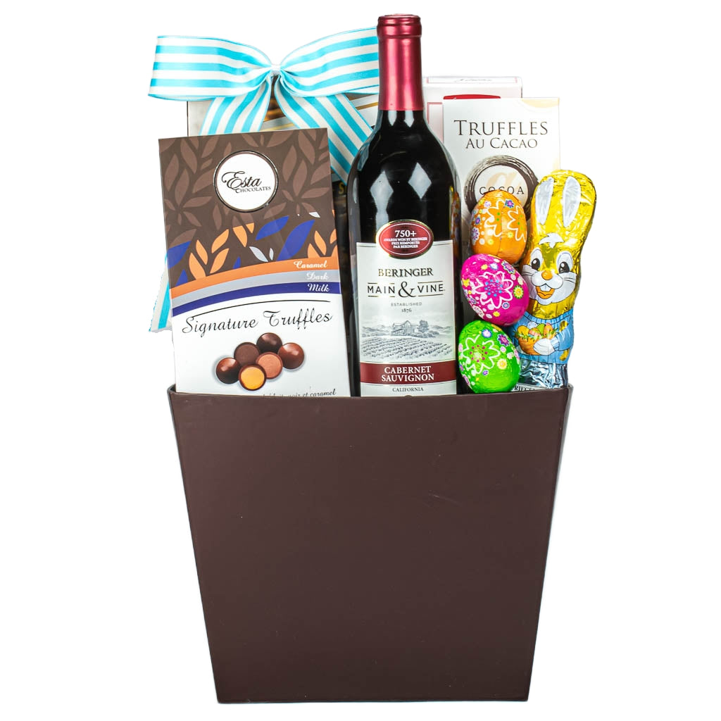 Cabernet Wine And Easter Chocolate