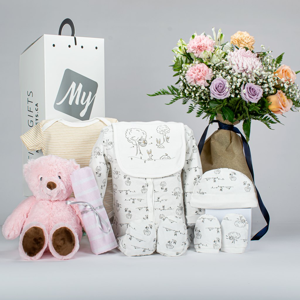 Baby Girl Set With Flowers