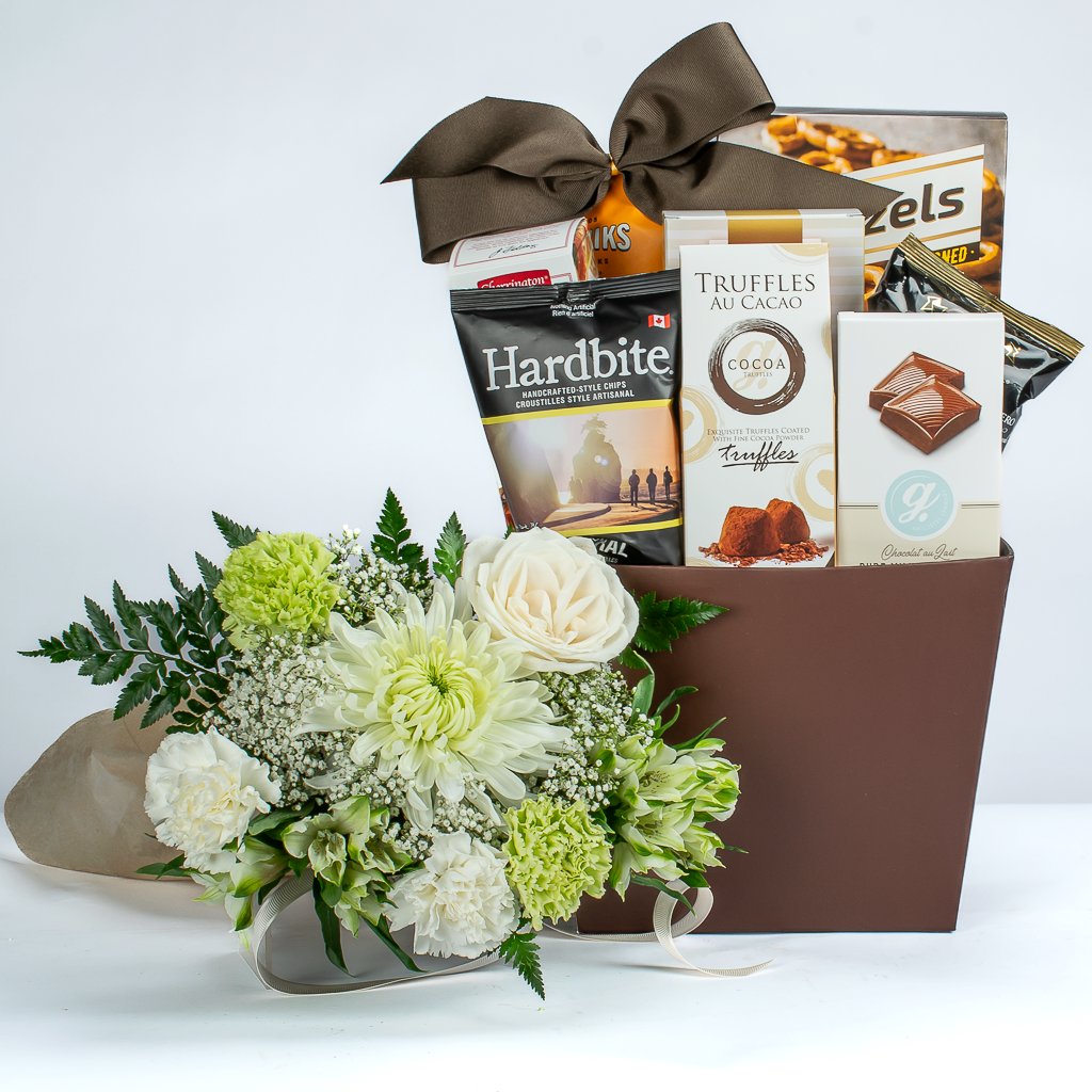 Fresh Sympathy Bouquet With Gourmet