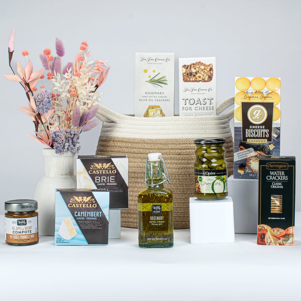 Savoury Cheese And Crackers With Dry Flower