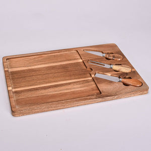 Acacia Wood Knife Cheese Set 
