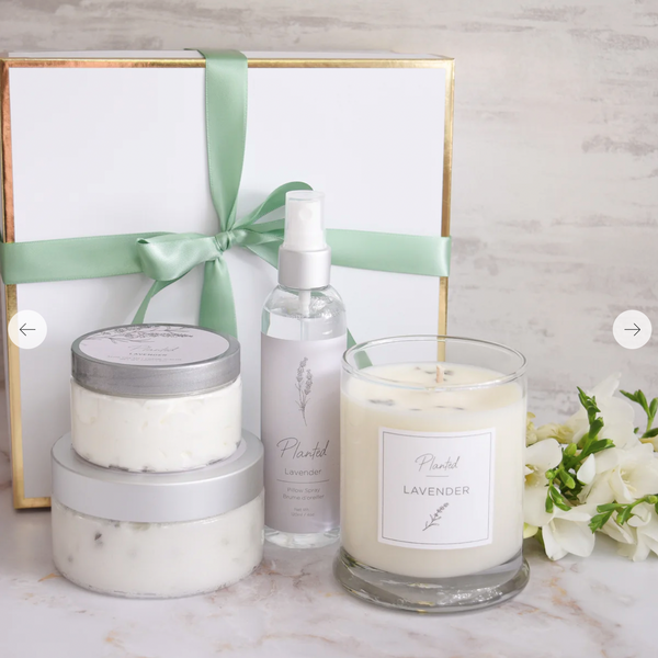 Lavender Spa Gift With Flower Arrangements MY BASKETS