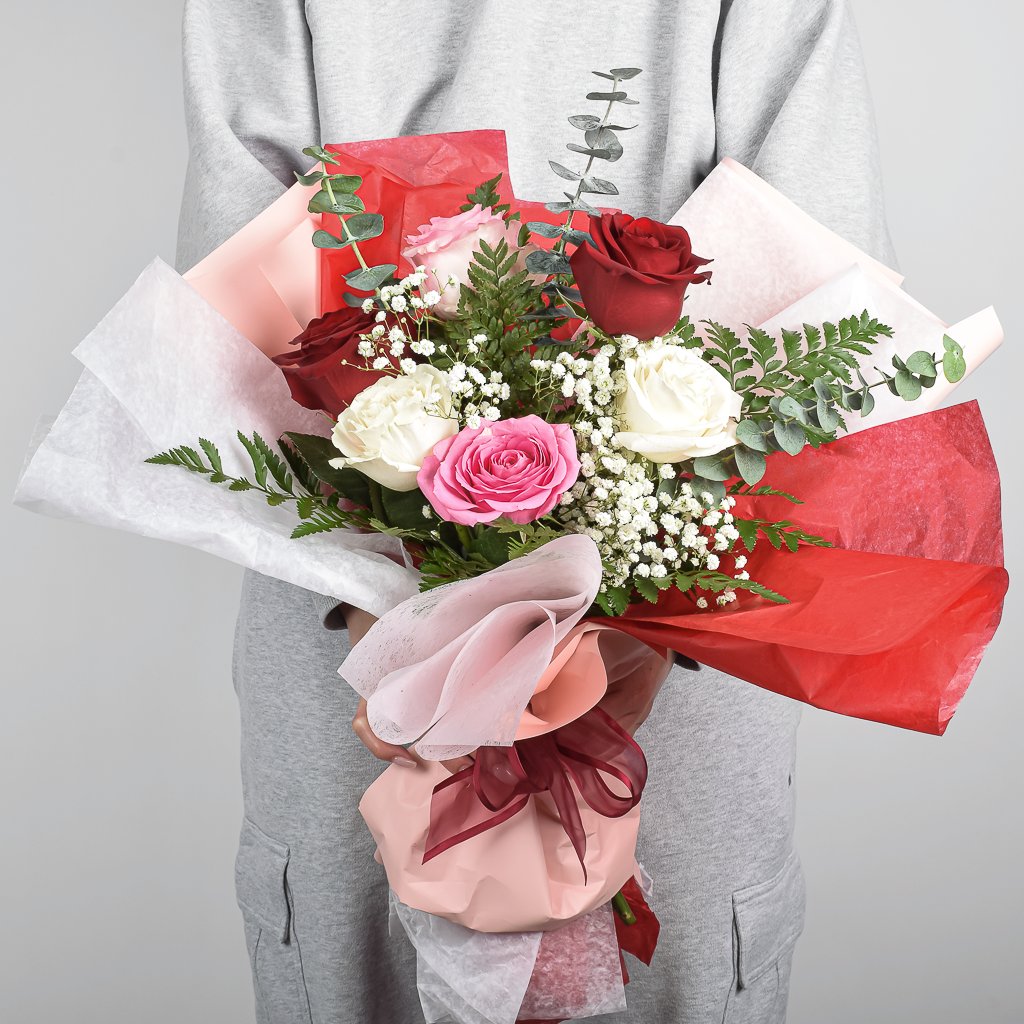 Birthday Roses Wrapped In Korean Wrapping 