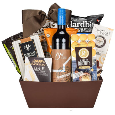 Canadian Red Wine ith Chips, Pretzels, Chocolate, Popcorn, Truffles, Crackers And Chips 