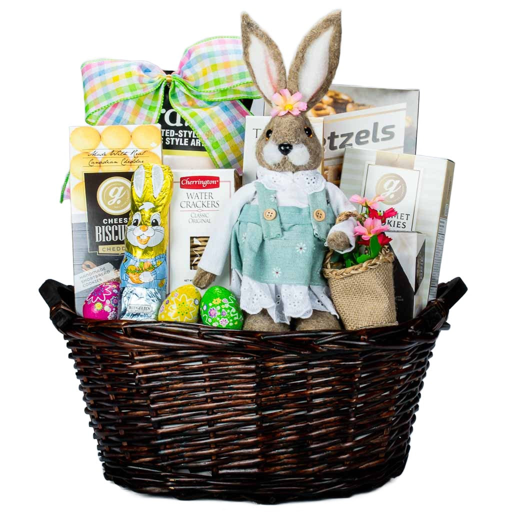 Easter Bunny Basket Eggs And Plush