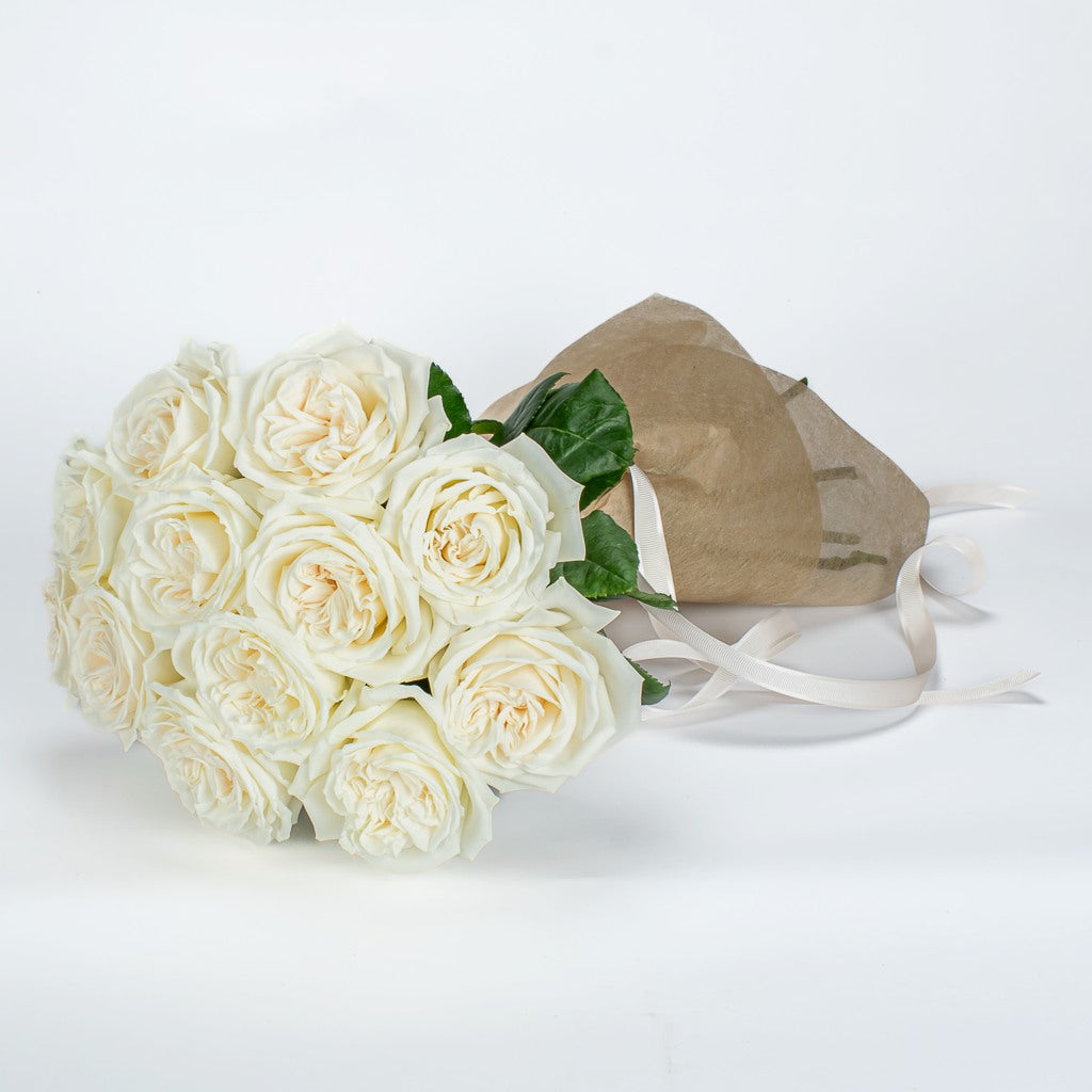 Dozen White Roses