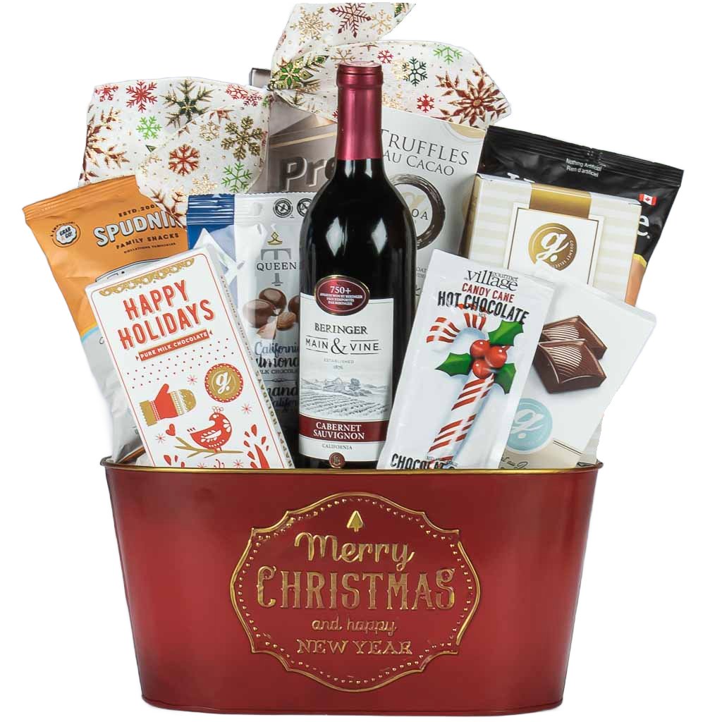Christmas Baskets WITH WINE