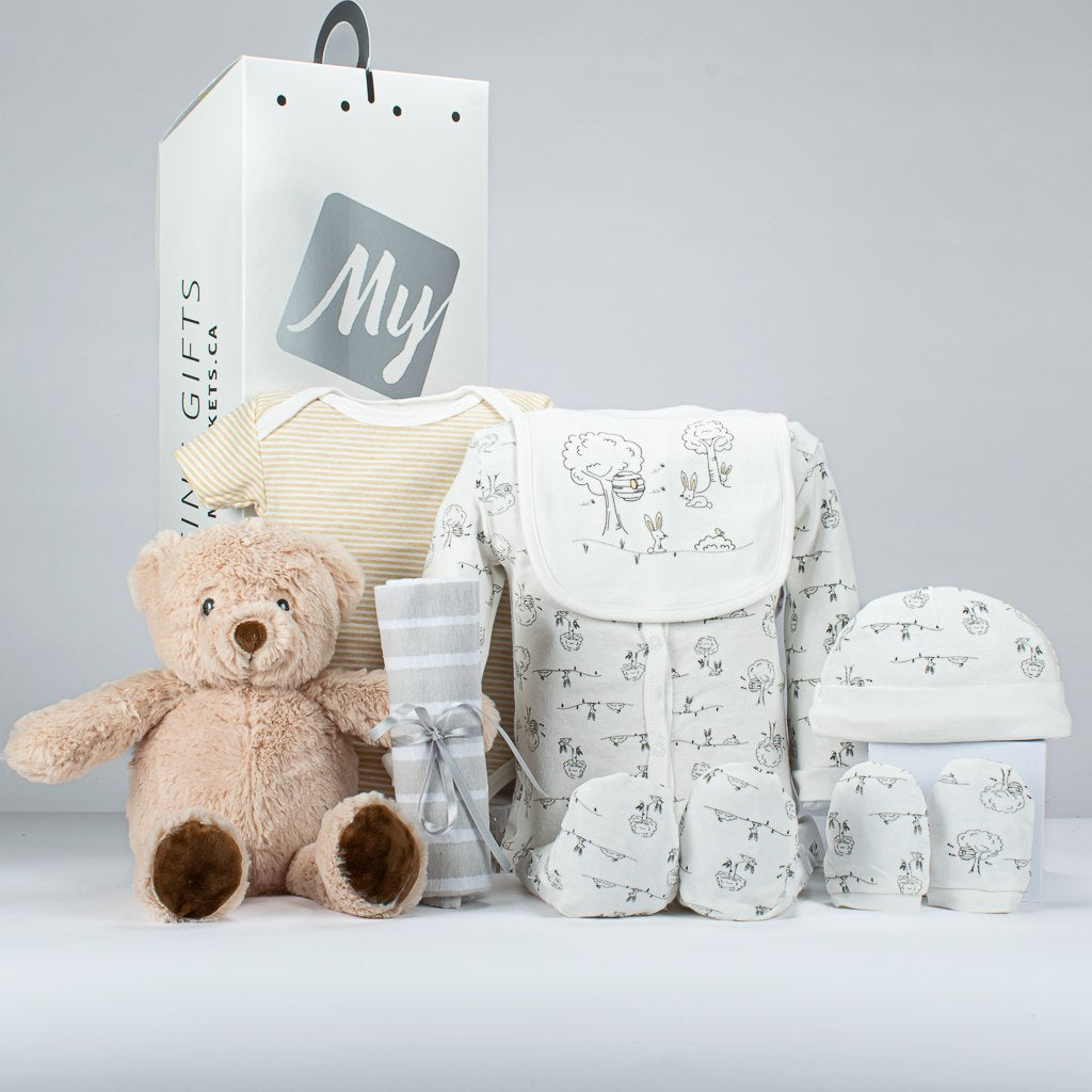 Neutal Baby Set With Teddy