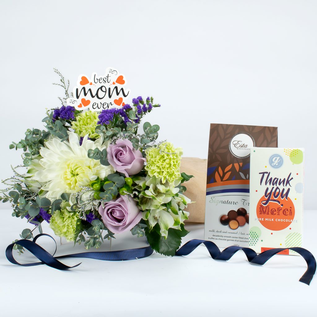 flowers and chocolates for Mothers Day