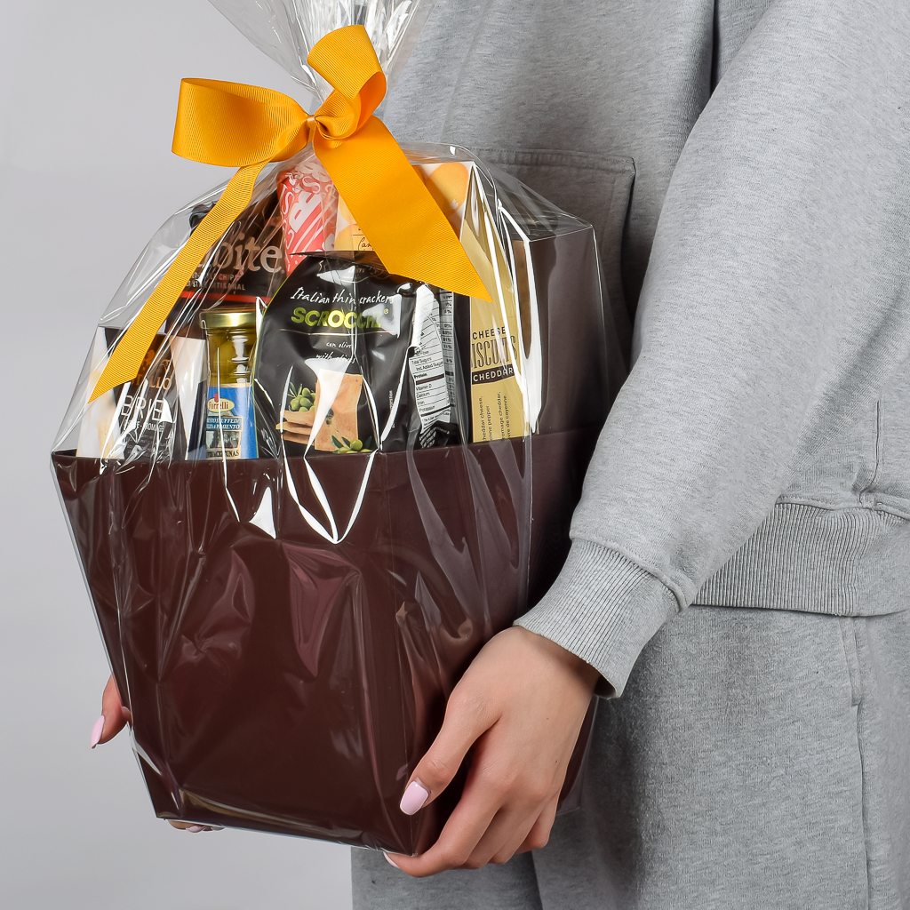 Gift Basket with Meat and Cheese
