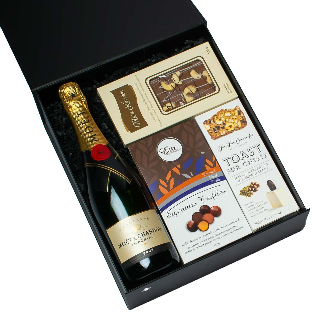 Moet Champagne and Truffle Gift Box