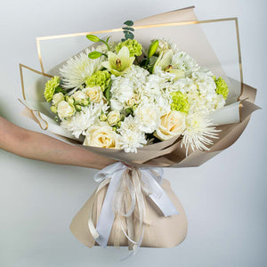 Premium White Sympathy Deluxe Bouquet