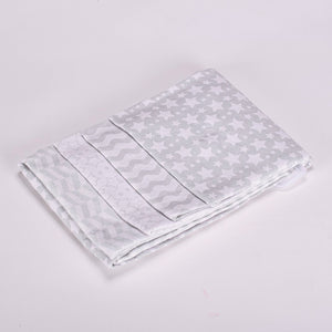 Grey 4 Piece Set of Recieving Blankets