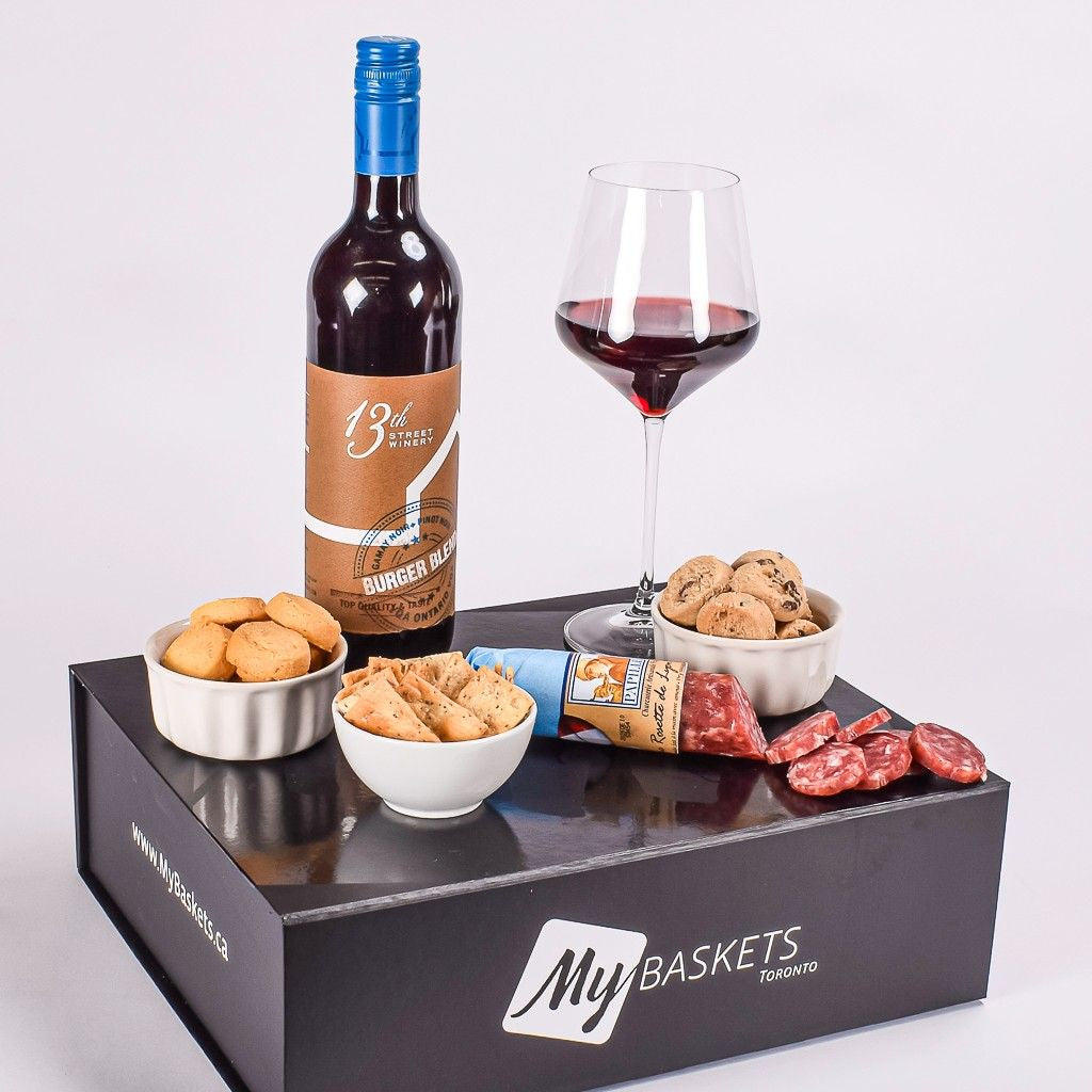 Sweet And Savoury Snacks With Red Canadian Wine