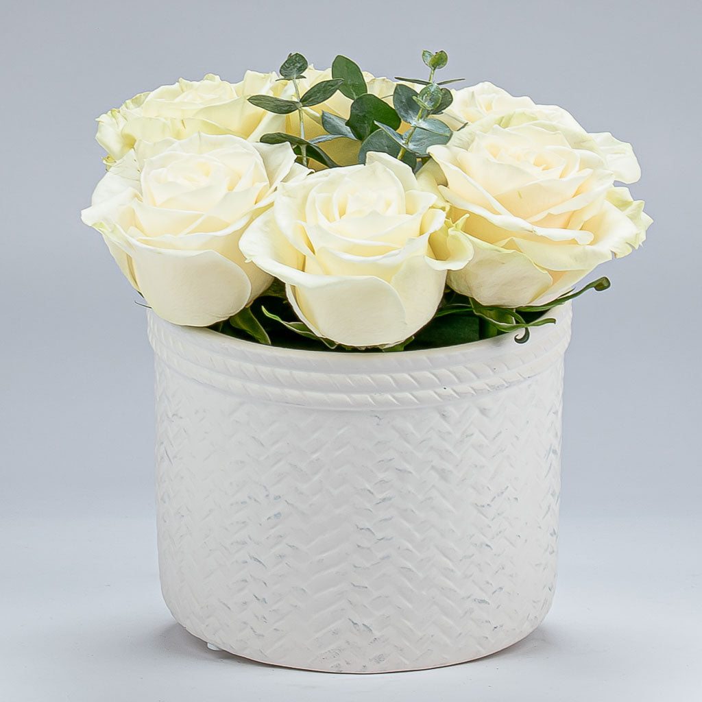 White Roses Centerpieces