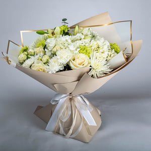 White Elegant Premium Deluxe Bouquet Delivery