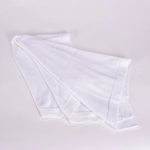 White Knit Cotton Blanket 