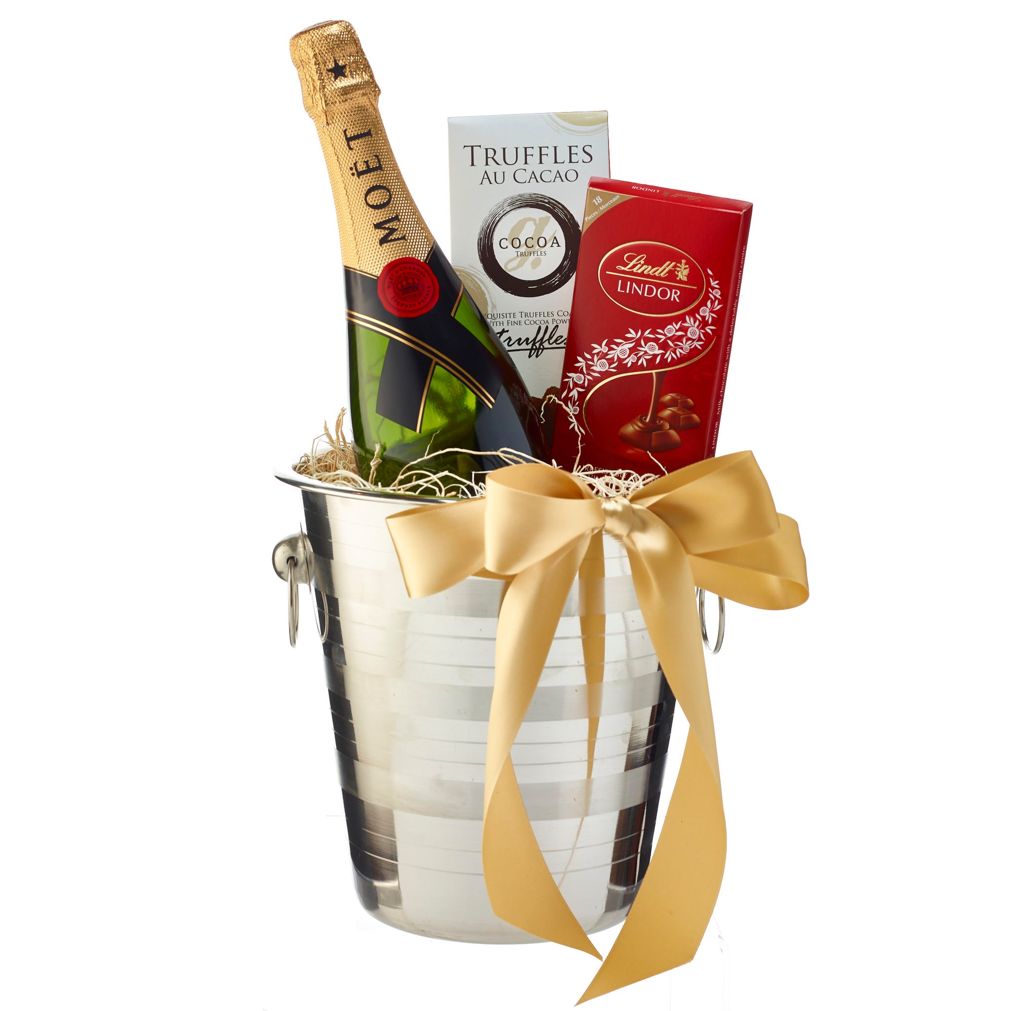 Champagne Wedding Gift Basket For The Bride And Groom - MY BASKETS
