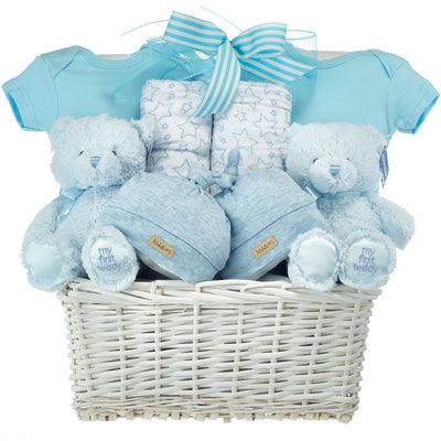 Twin Baby Boys Gift Basket