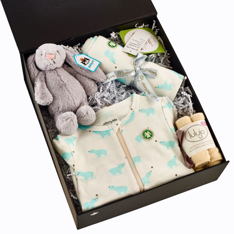 Baby Boy Plush and Blanket Gift Box