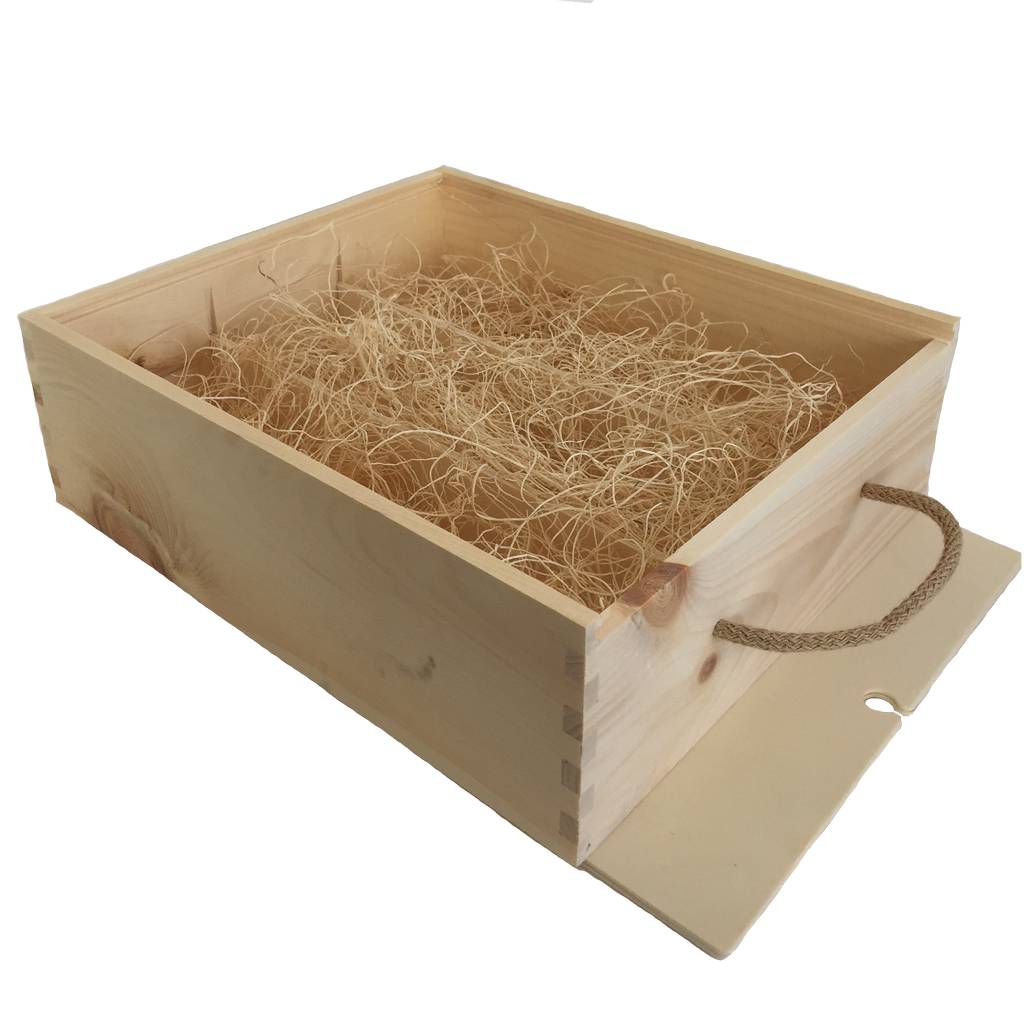 triple open wooden box