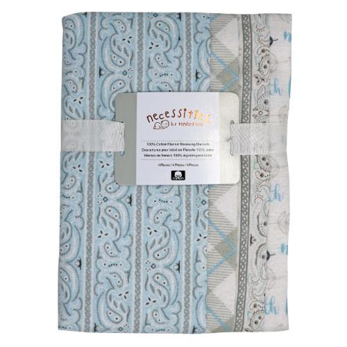 Receiving Blankets Baby Boy Pack of 4 Set