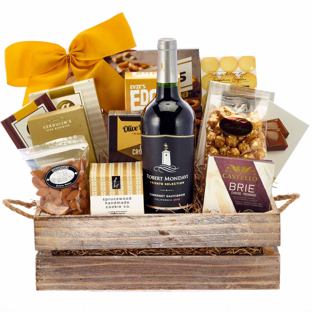 Wooden Box With Wine