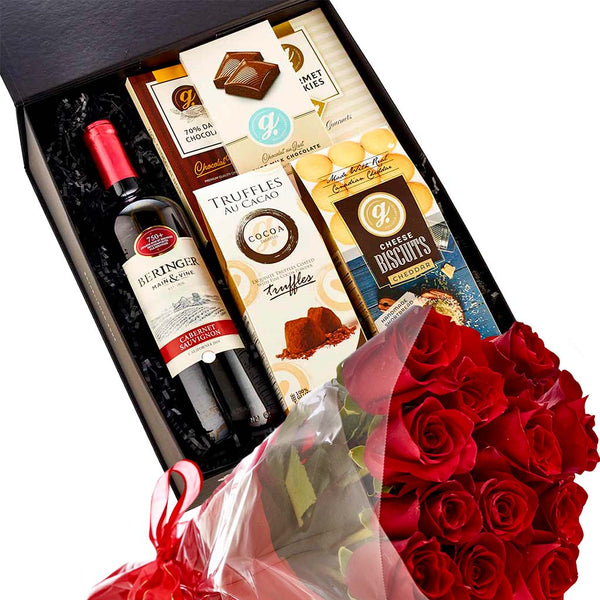 Beringer Classic Wine and Roses Flowers and Wine Delivery