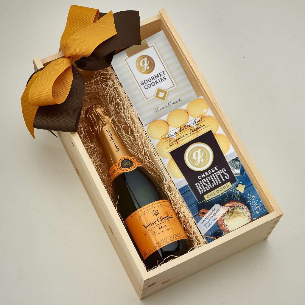French champagne and cookies summer gift box