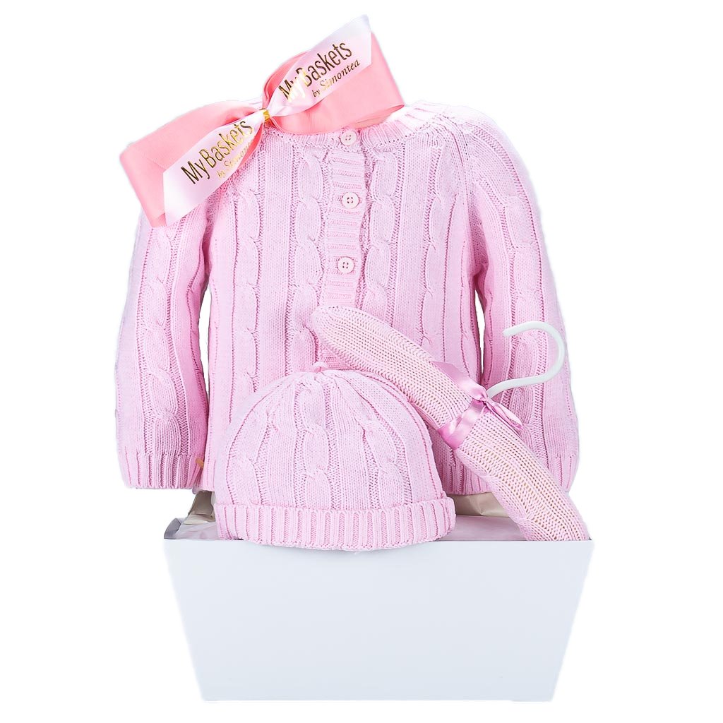 Grandma Knitted Gift For Newborn Girl 3 Piece
