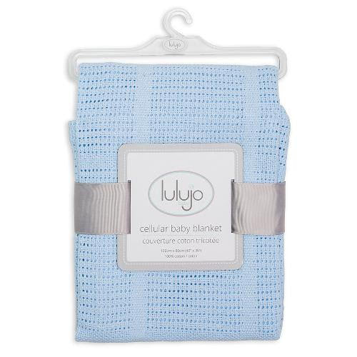 Lulujo Baby Blanket Cellular Knit Cotton