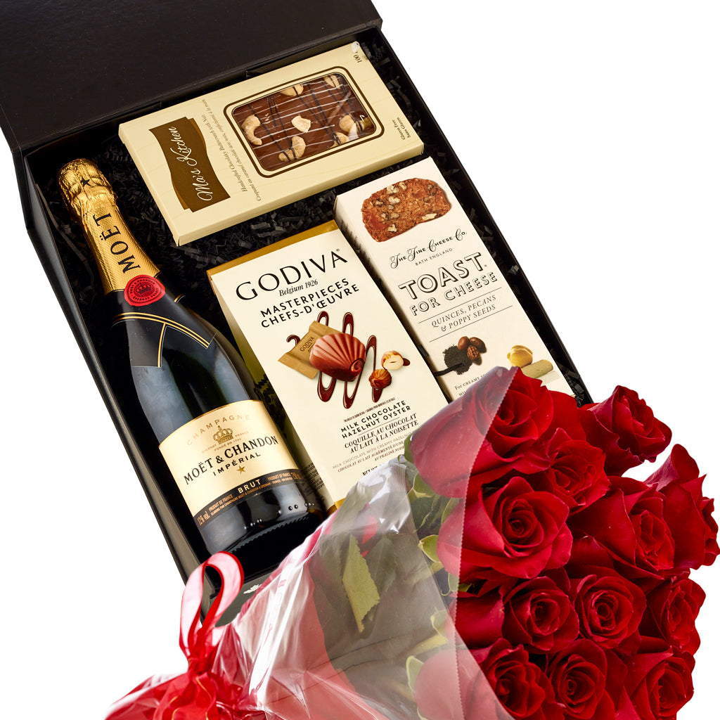 Box roses et chocolats