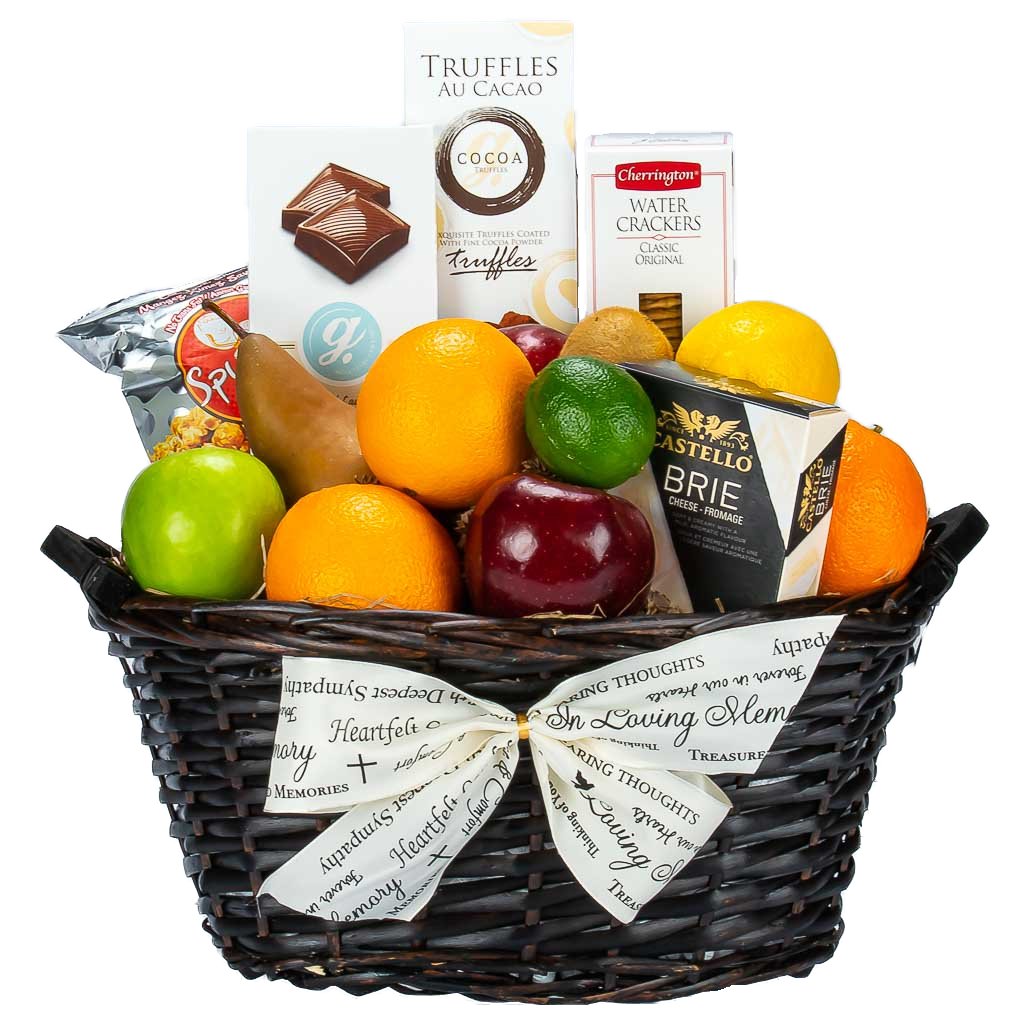 Sympathy Fruit and Treats Basket