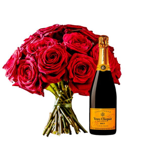 Veuve Clicquot Champagne and Roses Gift